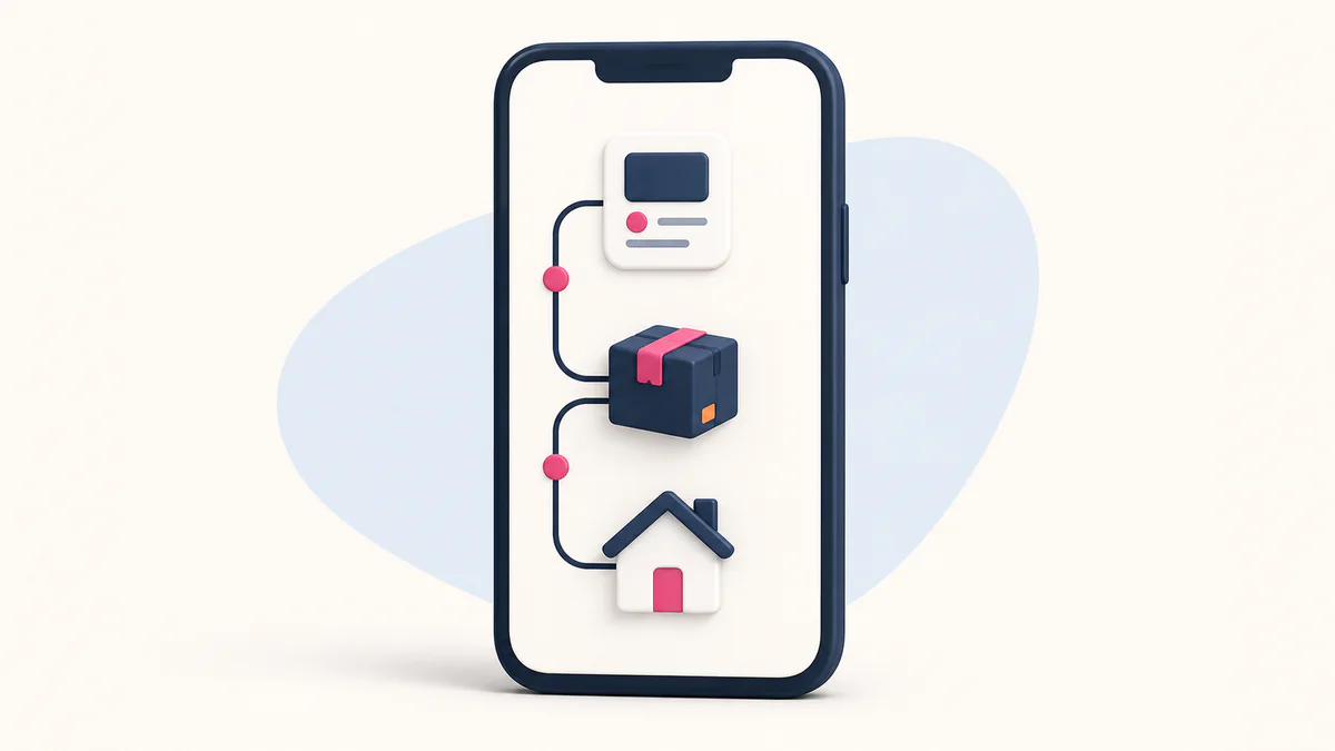Vier stappen van productlink tot controle en verzending